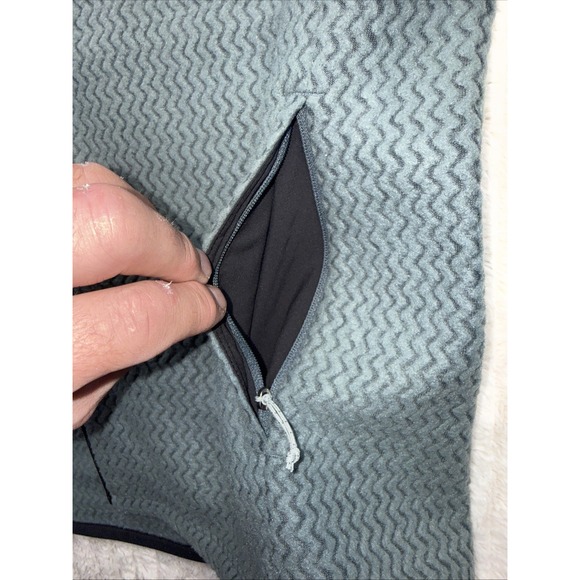 NWOT Patagonia Men R1 Air Fleece Full-Zip Hoodie Med Gray/Blue Retail $220 NICE! - Picture 13 of 15